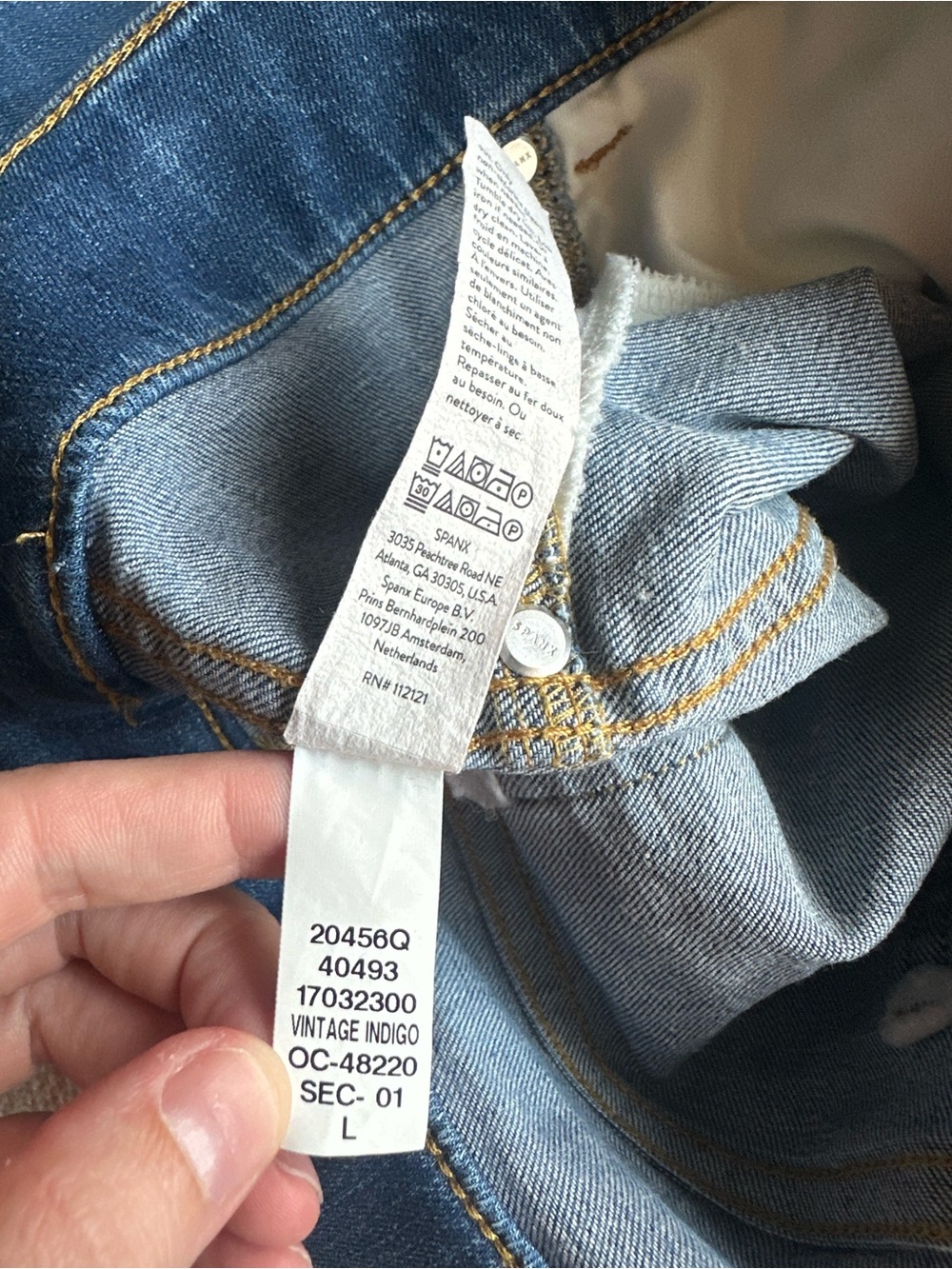 SPANXshape EveryWear Pull-On Flare Jeans vintage indigo 20456Q Large Petite - Picture 6 of 9